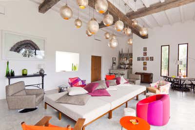  Beach Style Beach House Living Room. Ibiza Villa by Godrich Interiors.