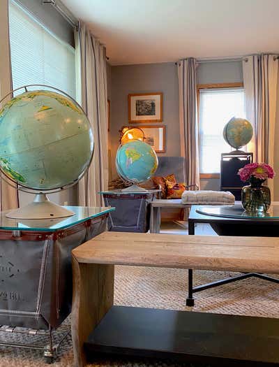  Eclectic Transitional Family Home Lobby and Reception. Travel Collector by Pleasant Living.