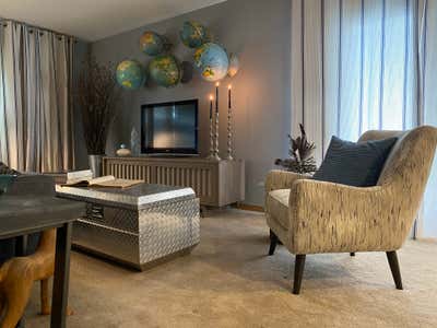  Transitional Family Home Living Room. Travel Collector by Pleasant Living.