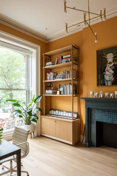  Modern Family Home Office and Study. Clinton Hill Brownstone by MKCA // Michael K Chen Architecture.