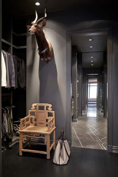 Transitional Storage Room and Closet. The Huntingdon by Dennis Brackeen Design Group.