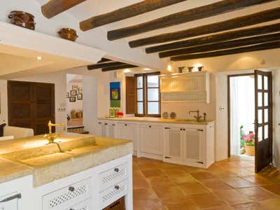  Rustic Beach House Kitchen. Mallorca Villa by Godrich Interiors.