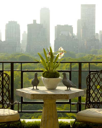 Traditional Apartment Patio and Deck. Fifth Avenue Coop by William R Eubanks Interior Design Inc..