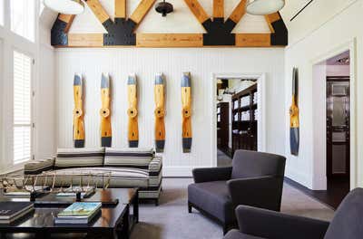  Transitional Entertainment/Cultural Living Room. East Hampton Golf Club by Pembrooke & Ives.