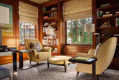  Transitional Family Home Office and Study. House in Southport, CT by Eve Robinson Associates.