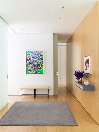  Modern Apartment Entry and Hall. East 79th Street Apartment by Eve Robinson Associates.