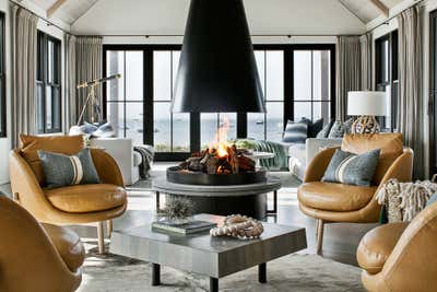  Coastal Contemporary Beach House Living Room. Nantucket Family Compound by Workshop APD.