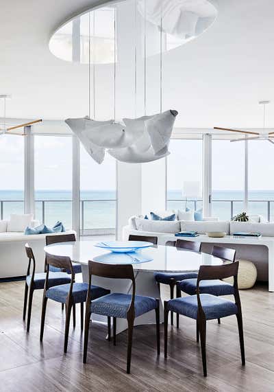  Modern Tropical Vacation Home Dining Room. Ft. Lauderdale Beach Condo by Workshop APD.