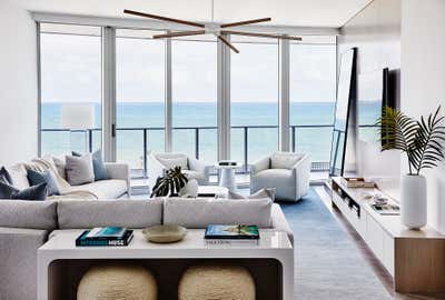  Modern Vacation Home Living Room. Ft. Lauderdale Beach Condo by Workshop APD.