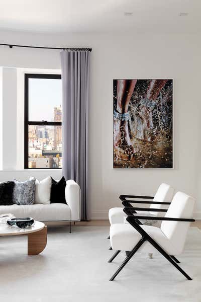  Eclectic Apartment Living Room. West Village Glam by Workshop APD.