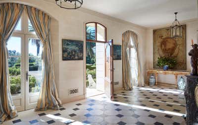  French Family Home Entry and Hall. Rancho Santa Fe Provencal by Tichenor and Thorp Architects.