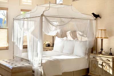  Mediterranean French Vacation Home Bedroom. La Quinta Getaway by Willetts Design & Associates.