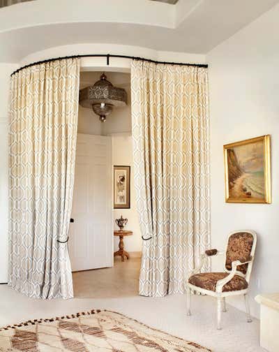  French Mediterranean Vacation Home Bedroom. La Quinta Getaway by Willetts Design & Associates.