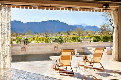  Transitional Mediterranean Vacation Home Exterior. La Quinta Getaway by Willetts Design & Associates.