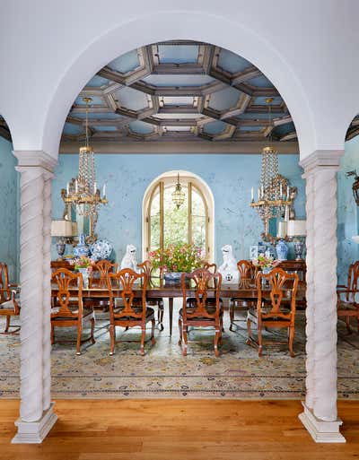  Mediterranean Family Home Dining Room. Spanish Revival by Madeline Stuart.