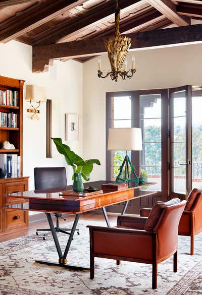  Mediterranean Traditional Family Home Office and Study. Spanish Revival by Madeline Stuart.