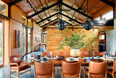 Rustic Vacation Home Dining Room. Rustic Modern Ranch by Madeline Stuart.