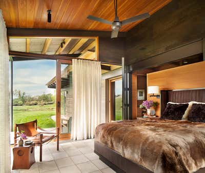 Rustic Vacation Home Bedroom. Rustic Modern Ranch by Madeline Stuart.