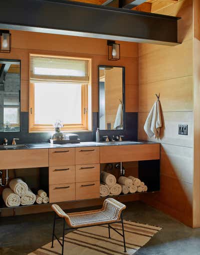  Vacation Home Bathroom. Rustic Modern Ranch by Madeline Stuart.