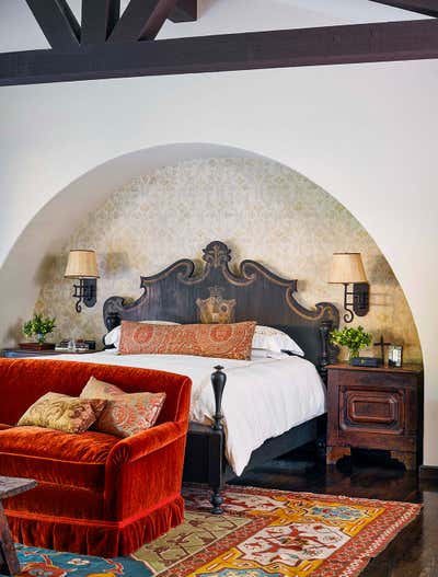  Mediterranean Family Home Bedroom. Spanish Hacienda by Madeline Stuart.
