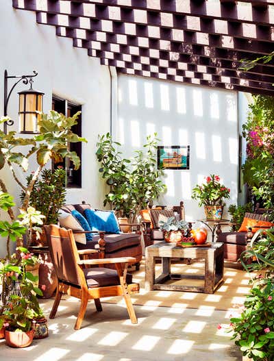  Mediterranean Eclectic Family Home Patio and Deck. Spanish Hacienda by Madeline Stuart.