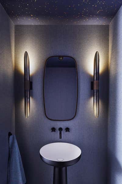 Contemporary Beach House Bathroom. Southampton Residence by Ayromloo Design.