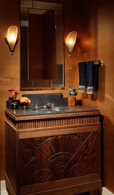  Art Deco Apartment Bathroom. Landmark Luxury by Soucie Horner, Ltd..