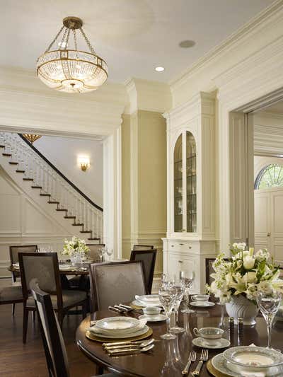 French Family Home Dining Room. Elegant Address by Soucie Horner, Ltd..