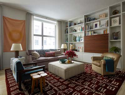 Contemporary Apartment Living Room. Foreign Flair  by Sara Bengur Interiors.