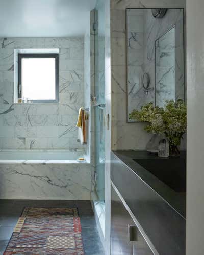  Contemporary Apartment Bathroom. Foreign Flair  by Sara Bengur Interiors.