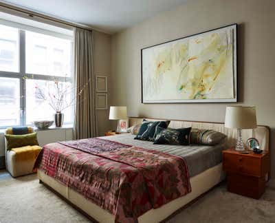  Contemporary Apartment Bedroom. Foreign Flair  by Sara Bengur Interiors.