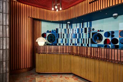 Mid-Century Modern Lobby and Reception. The Standard, London by Shawn Hausman Design.