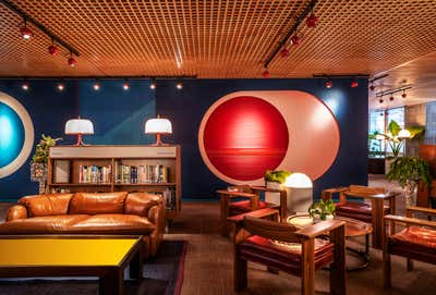 Mid-Century Modern Hotel Living Room. The Standard, London by Shawn Hausman Design.