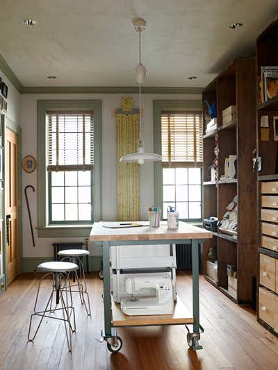 Eclectic Workspace. Brooklyn Townhouse by Hendricks Churchill.