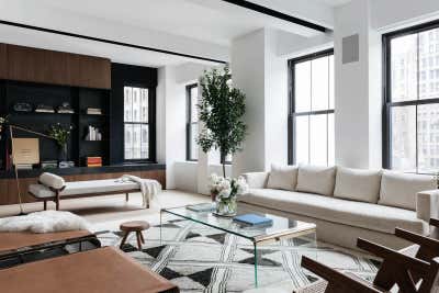 Modern Bachelor Pad Living Room. Flatiron 2 into 1 by Jae Joo Designs.