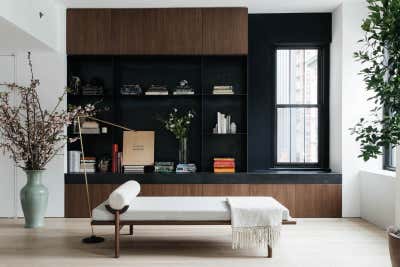 Modern Bachelor Pad Living Room. Flatiron 2 into 1 by Jae Joo Designs.
