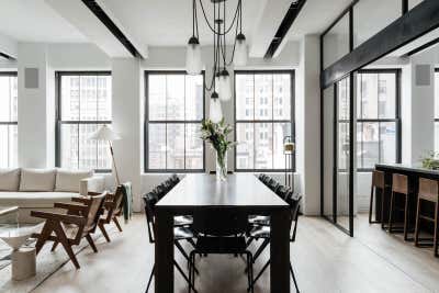 Modern Bachelor Pad Dining Room. Flatiron 2 into 1 by Jae Joo Designs.