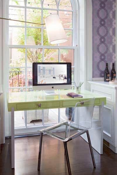  Transitional Family Home Workspace. Kips Bay Show House 2010 by Eve Robinson Associates.