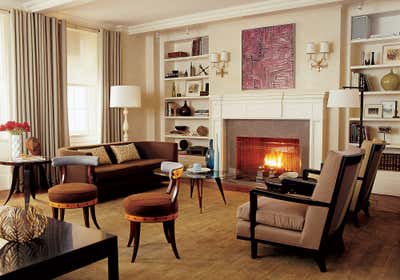  Transitional Apartment Living Room. East 67th Street Apartment by Eve Robinson Associates.