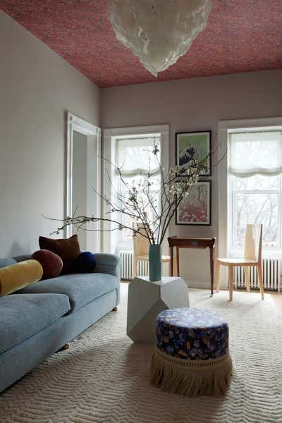  Art Deco Family Home Living Room. Bedford-Stuyvesant Italianate by The Brooklyn Studio.