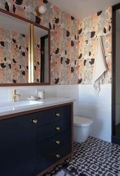  Art Deco Family Home Bathroom. Bedford-Stuyvesant Italianate by The Brooklyn Studio.