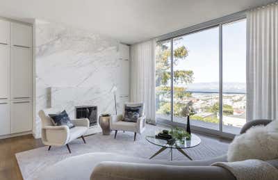  Mid-Century Modern Family Home Living Room. Russian Hill Retreat by Niche Interiors.
