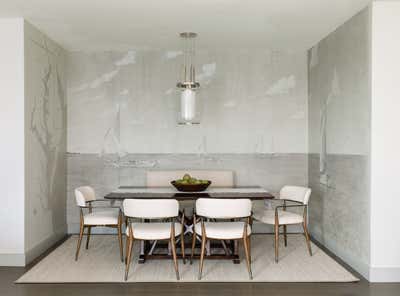  Contemporary Transitional Apartment Dining Room. Chesapeake Project by Laura Hodges Studio.