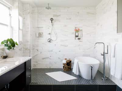  Contemporary Apartment Bathroom. Chesapeake Project by Laura Hodges Studio.
