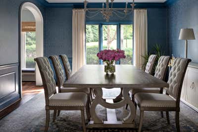 Transitional Country House Dining Room. Green Branch Project by Laura Hodges Studio.