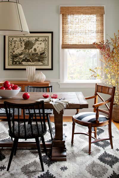  Transitional Family Home Dining Room. Rosewood Project by Laura Hodges Studio.