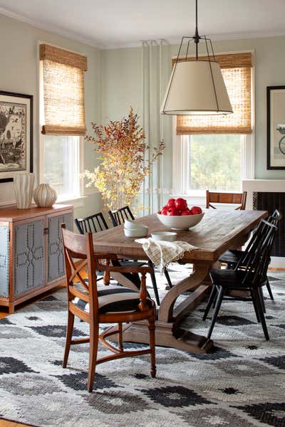  Transitional Family Home Dining Room. Rosewood Project by Laura Hodges Studio.