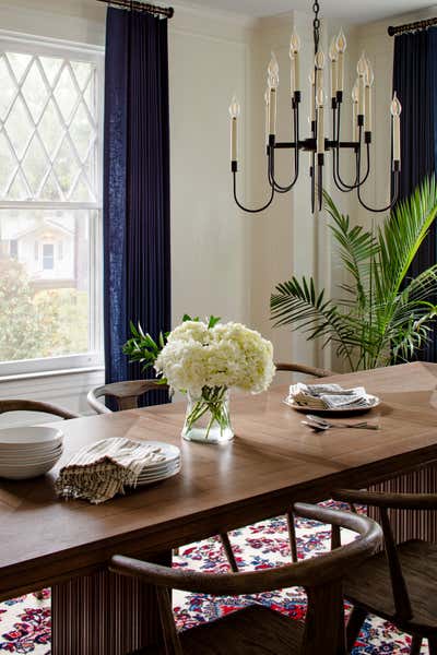  Transitional Family Home Dining Room. Ridgedale Project by Laura Hodges Studio.