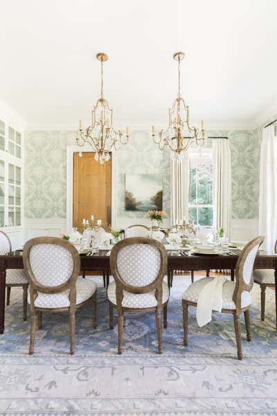  Farmhouse Country House Dining Room. Country Musician Manor by Sadhna Williams Design House.