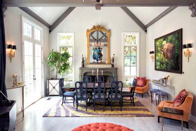  Eclectic Family Home Dining Room. Atherton Estate by Michelle Workman Interiors.